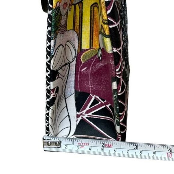 Prezzo Ocean Drive Black Tote Handbag or Shoulder Purse Sequined and Beaded Bag - Picture 13 of 14